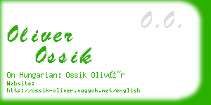 oliver ossik business card